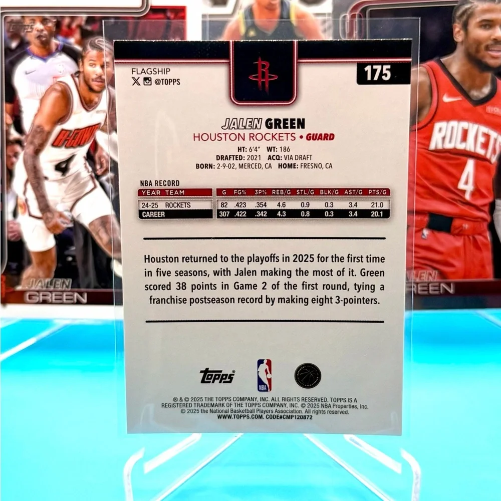 🔥JALEN GREEN LOT! 🔥Silver Diamante + Topps Insert + Rookie & Stars Rookie! 🤩 - Picture 4 of 11